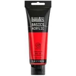 Basics Acrylic Color - Fluorescent Red