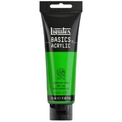 Basics Acrylic Color - Fluorescent Green