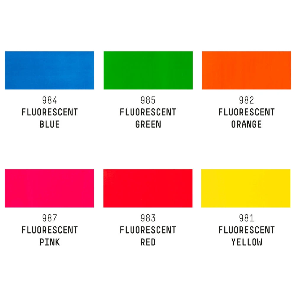 Basics Acrylic Set - 6x22ml - Fluorescents 3 Basics Acrylic Set - 6x22ml - Fluorescents - Image 3