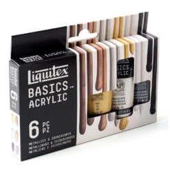 Basics Acrylic Set - 6x22ml - Metallics & Iridescents 12 Basics Acrylic Set - 6x22ml - Metallics & Iridescents -Liquitex 78749