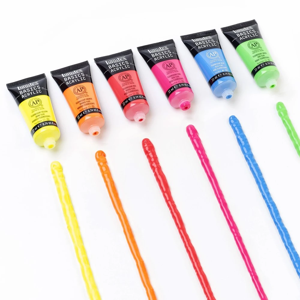 Basics Acrylic Set - 6x22ml - Fluorescents 4 Basics Acrylic Set - 6x22ml - Fluorescents - Image 4