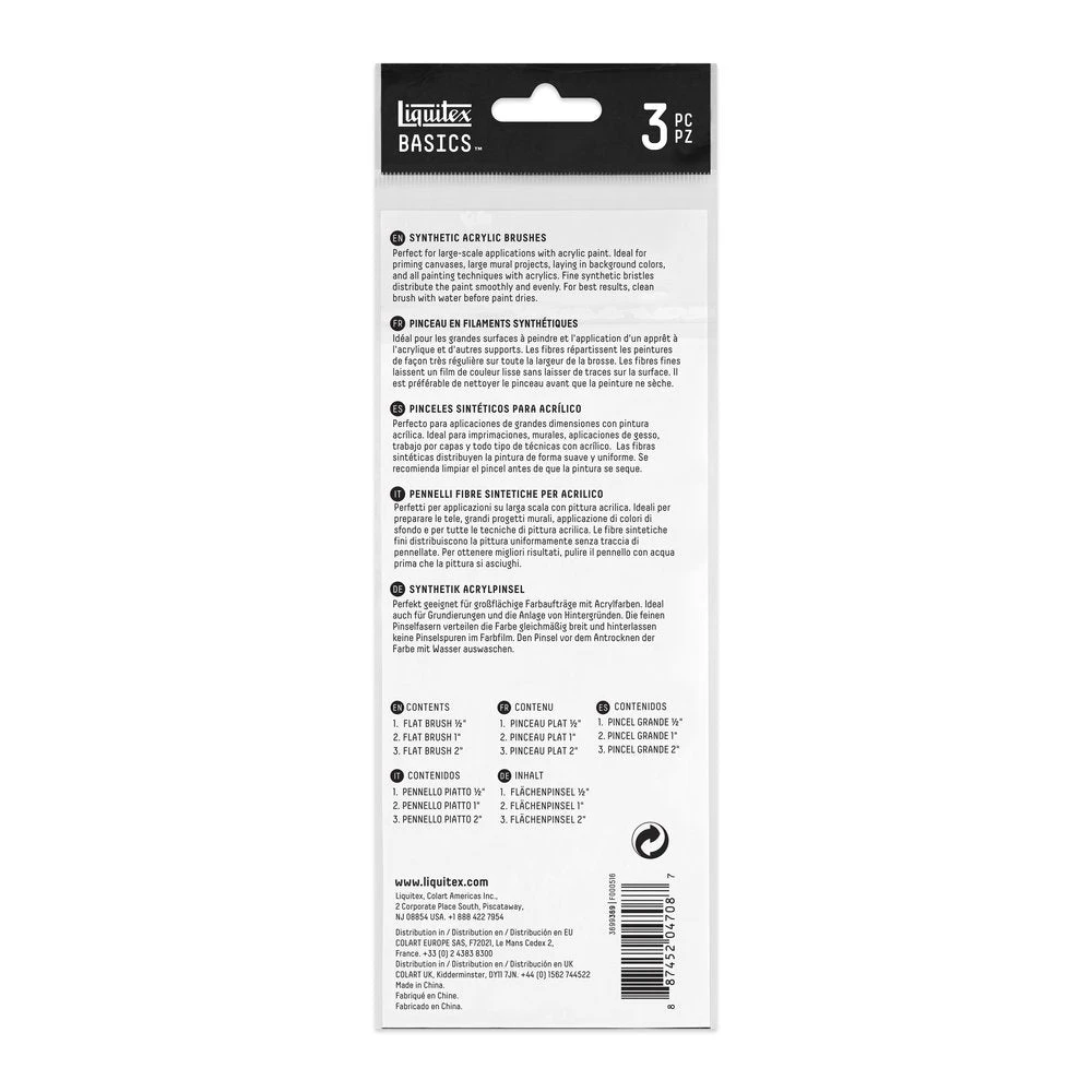 Basics Brush Synthetic Hair Set - 3 Pack 4 Basics Brush Synthetic Hair Set - 3 Pack - Image 4