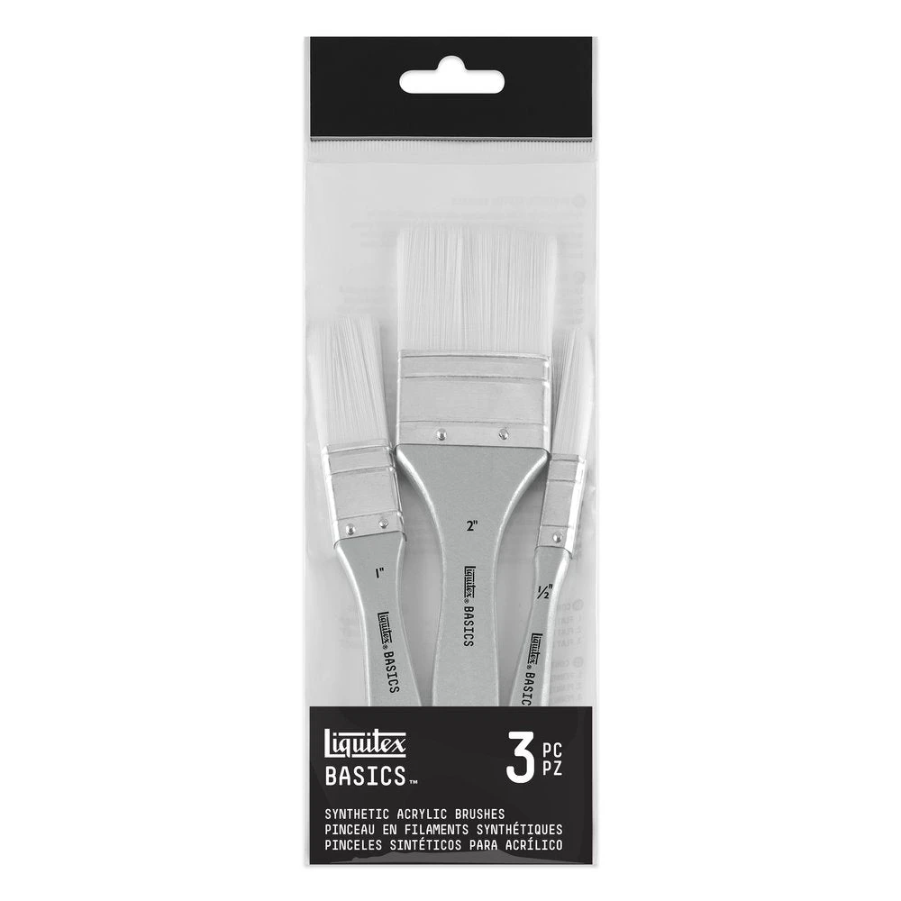 Basics Brush Synthetic Hair Set - 3 Pack 1 Basics Brush Synthetic Hair Set - 3 Pack