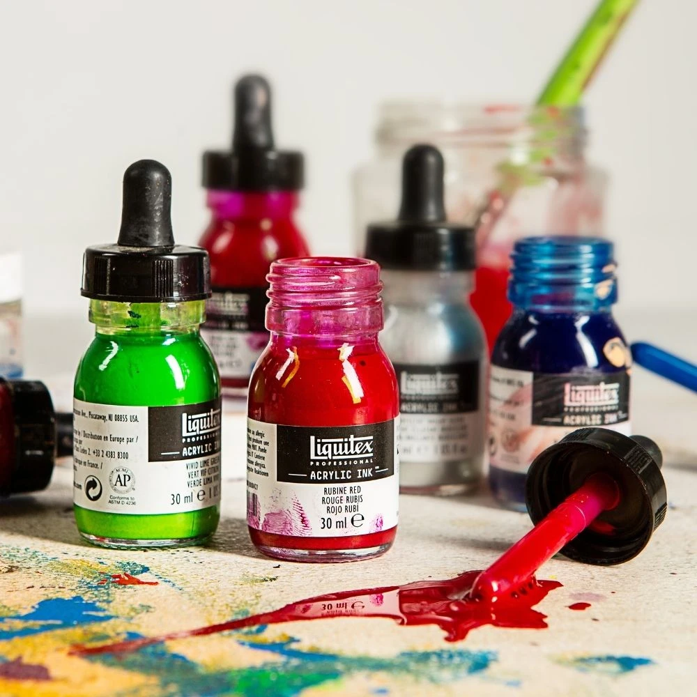 Professional Acrylic Ink - Fluorescent Yellow 4 Professional Acrylic Ink - Fluorescent Yellow - Image 4