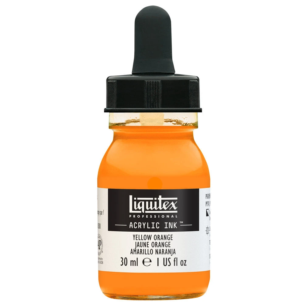 Professional Acrylic Ink - Yellow Orange 1 Professional Acrylic Ink - Yellow Orange